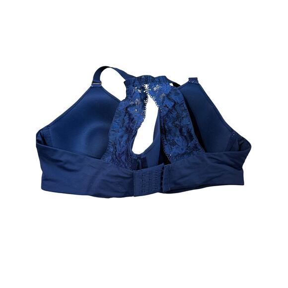 Soma Embraceable Racerback Bra Navy Lace Back 42DD - Picture 2 of 3